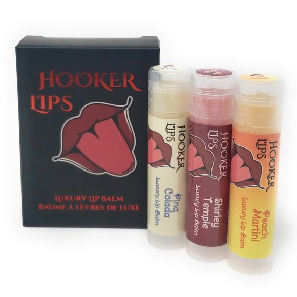 Hooker Lips Luxury Lip Balm Party Drinks III Variety 3 Pack - Picture 1 of 3